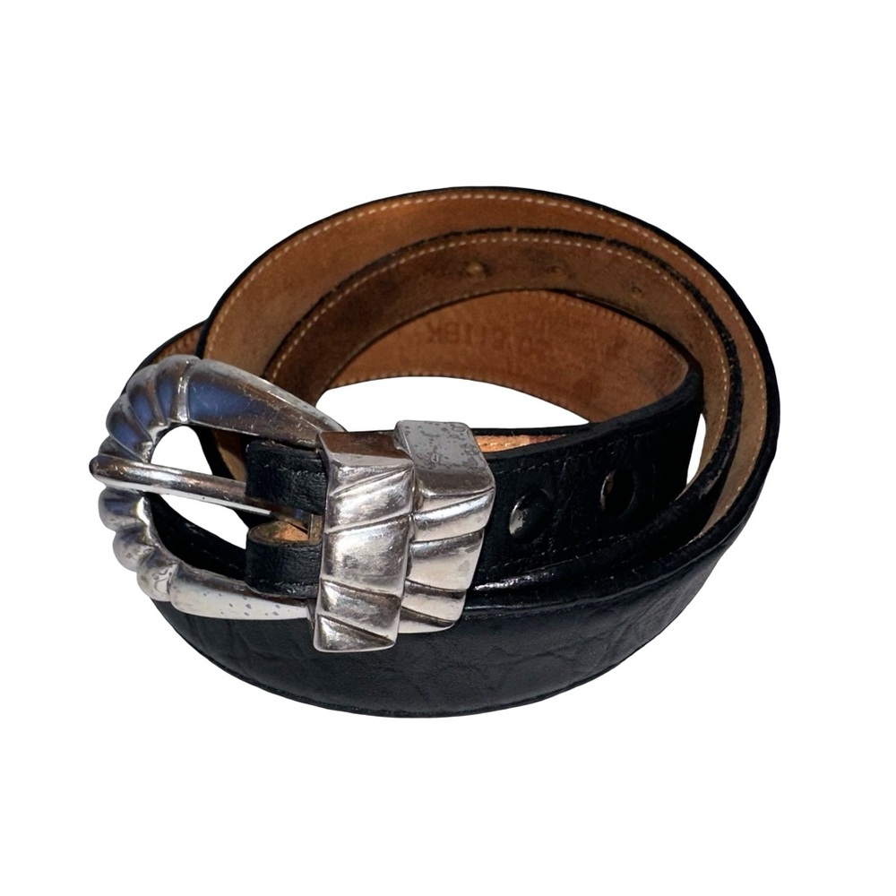 Justin Boots Top Grain Cowhide Black Leather Belt Women’s Size 30